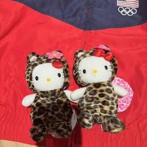 Sanrio Hello Kitty Leopard Print Plush Pair